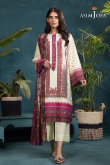 Asim Jofa Stitched 3 Piece Suit For Women and Girls -Collection: Gul Rung Pret Collection -Designcode: AJGR-13-XS