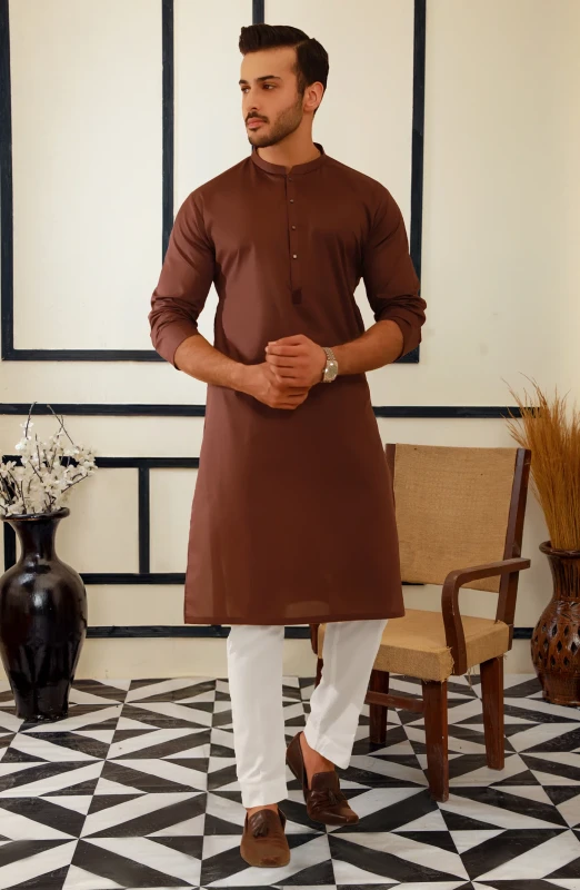 SUMMER'25 MEN KURTA CASUAL MAROON