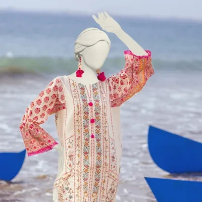 Junaid Jamshed 2 Piece Yellow Unstitched Fabric for Women JLAWN-S-JST-24-1622