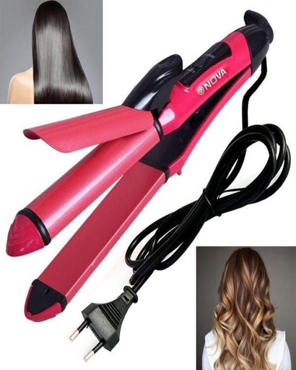 Nova 2 in 1 Hair Curler & Straightener 2009 – pink