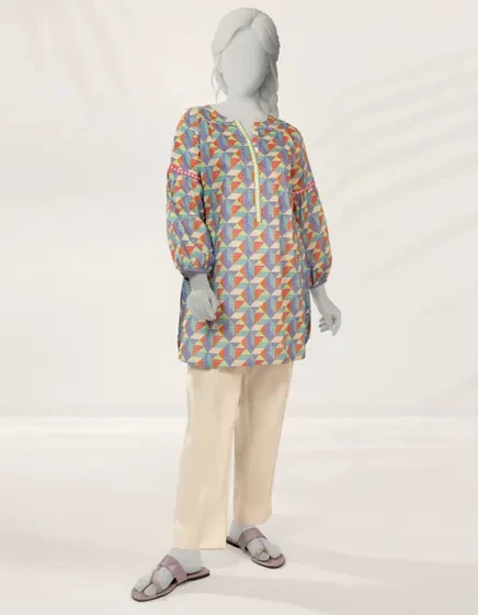 MULTICOLOR DIGITAL PRINTED LIMINAL KURTI