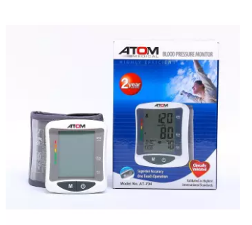 Blood Pressure Monitor Wrist Accurate Digital BP Operator Machine for Home Use & Pulse Rate Detection Meter with Cuff Memory LCD Digital Display