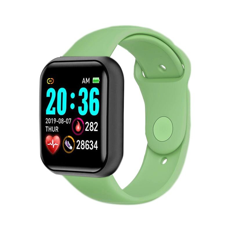 D20 Fitness Bracelet Blood Pressure Bluetooth Heart Rate Monitor LIGHT GREEN)
