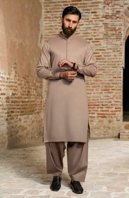 SUMMER'25 MEN KAMEEZ SHALWAR BABY PINK