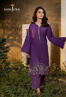 Asim Jofa AJPB-106 EMBROIDERED CAMBRIC 3 PCS Stitched Suit For Women / Dress For Girls - Essential Pret Drop 6