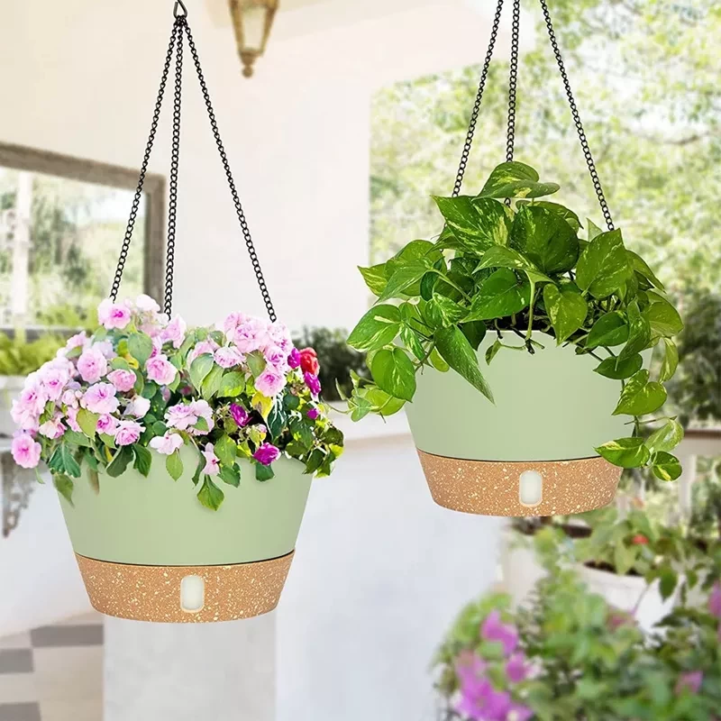 Pack Hang Planters Set,10 Inch Hang Planters Black