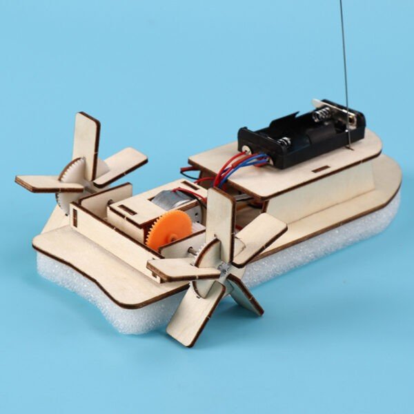Wooden Remote Control Boat toy for Student Science echnology Production