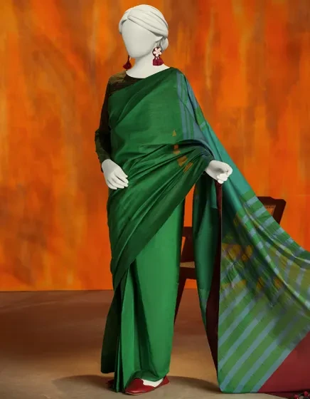 MULTICOLOR VISCOSE YARN DYED SAREE