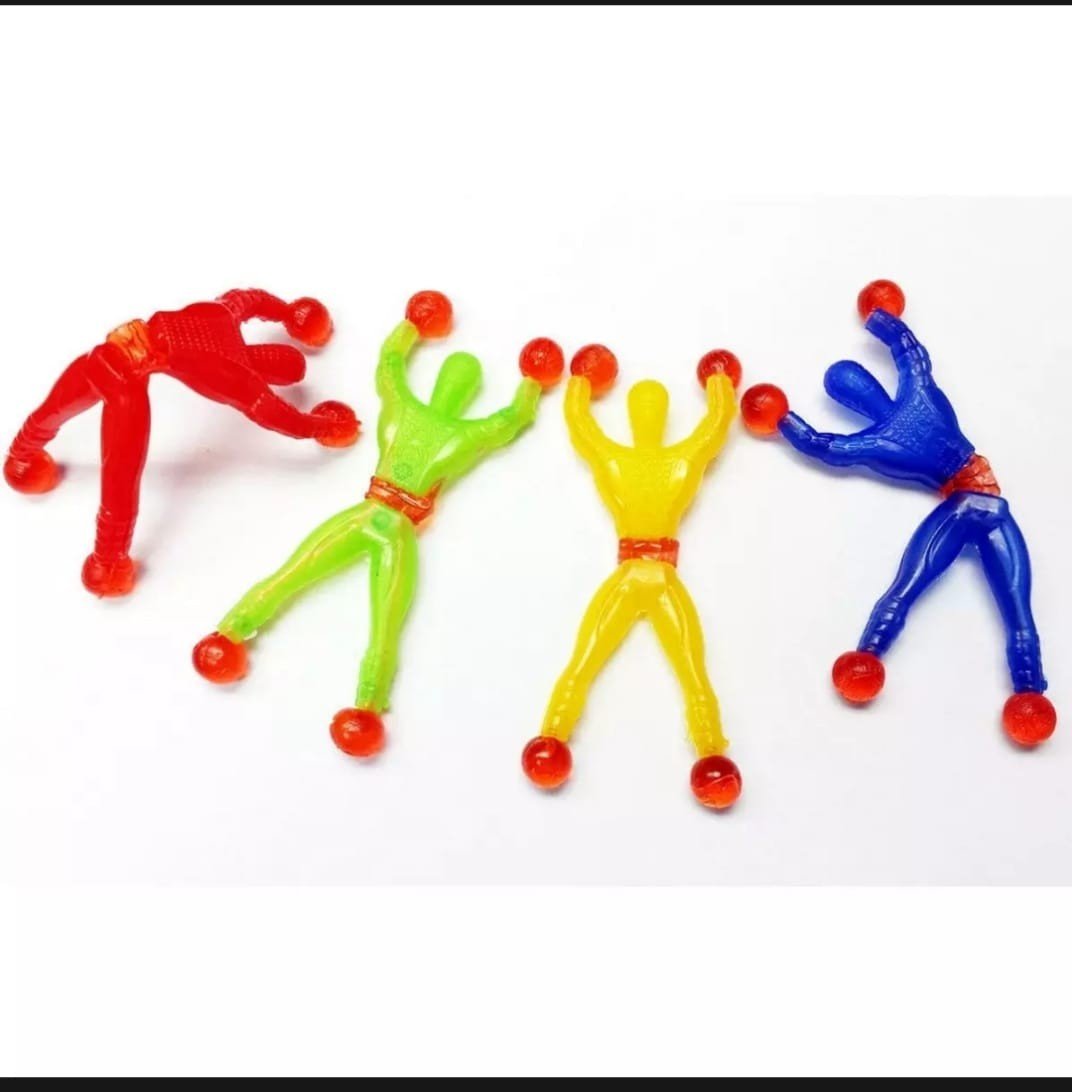 Pack Of 6 Sticky Spider Man Climbing Wall Toy For Kids(Multicolor)