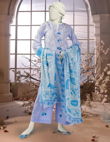 MULTICOLOR CAMBRIC PRINTED UNSTITCHED 3PC | 25-3239