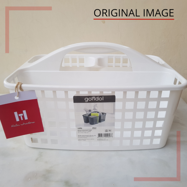 Plastic with Handle Organizer Basket- 3 Sections- Plastic basket- Fruits Vegetable Storage- Large Tray