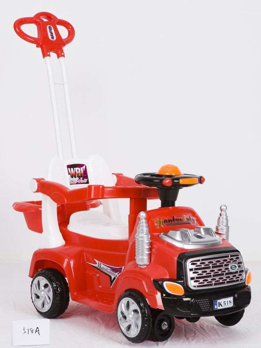 2 in 1 Push and Pull Baby Car and Stroller with Sound – Red and Blue