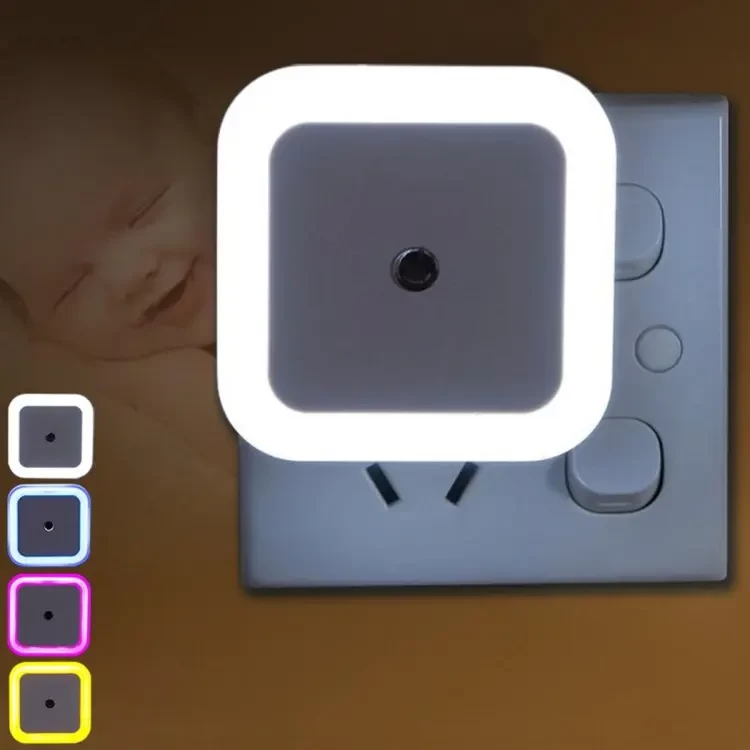 New Automatic Mini Sensor Night Light Night Lamp Kids Room Lamp Zero Watt Bulb Light Mini Light Smart Light Indoor Room Lamp LED Night Light Mini Light Sensor Control Children Kids Living Room Bedroom